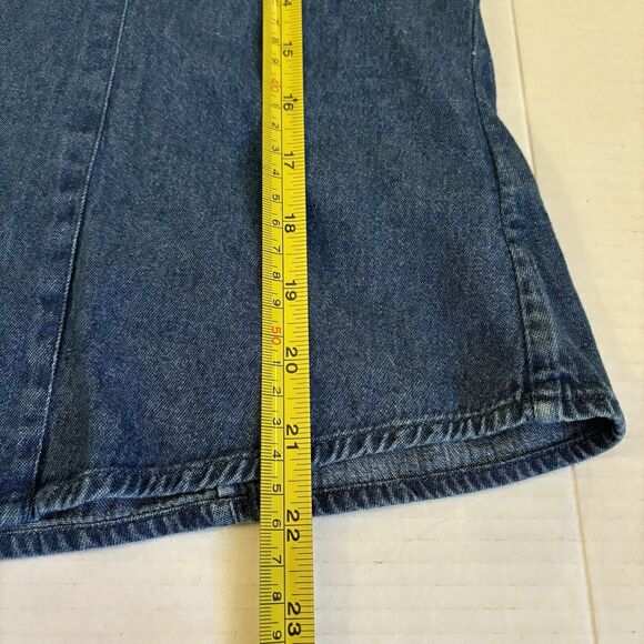 Cabin Creek Womens Denim Button Shirt Embroidered Nutcracker Christmas Large - Picture 9 of 10